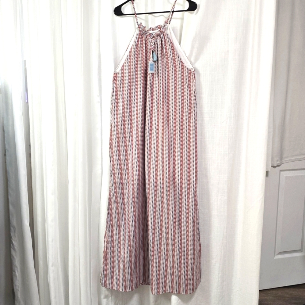 NWT Hayden LA Satin Summer‎ Maxi Sundress Womens Size S Oversized Halter